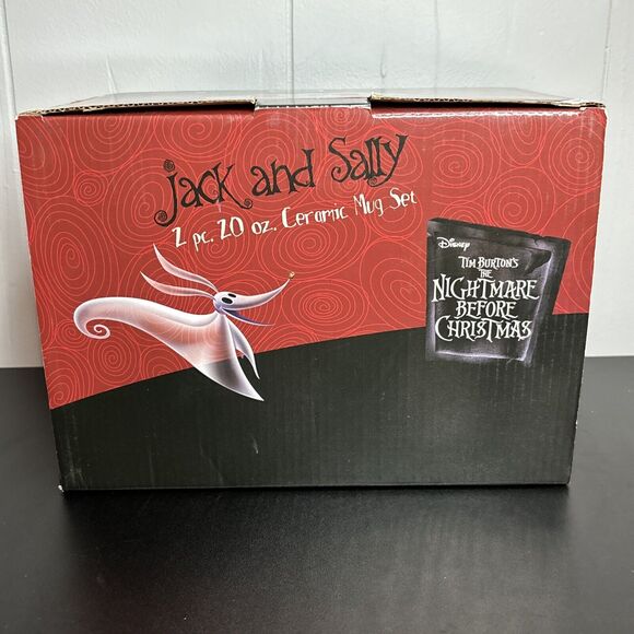 3D The Nightmare Before Christmas Jack & Sally Kiss Coffee Cup Mug Set 20oz NEW - Picture 7 of 13